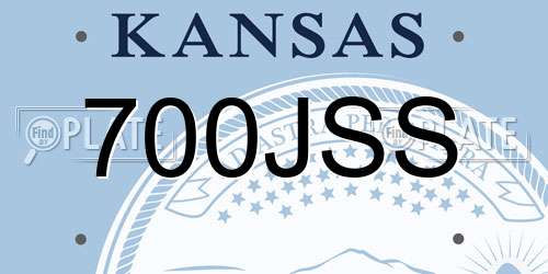 700JSS Kansas License Plate