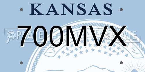 700MVX Kansas License Plate
