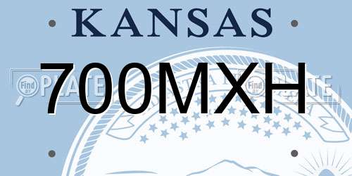 700MXH Kansas License Plate