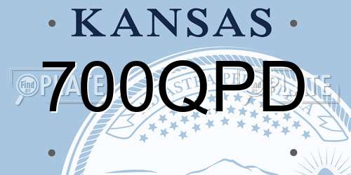 700QPD Kansas License Plate