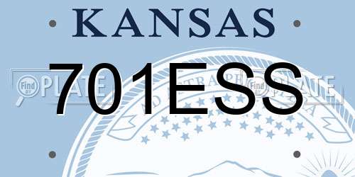 701ESS Kansas License Plate