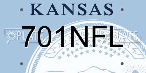701NFL Kansas License Plate