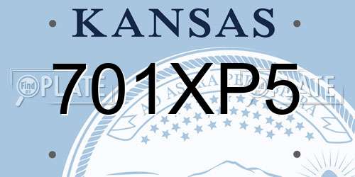 701XP5 Kansas License Plate