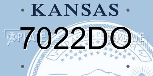 7022DO Kansas License Plate