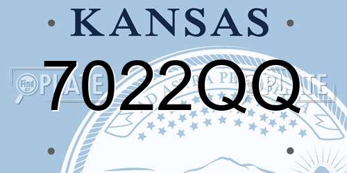 7022QQ Kansas License Plate