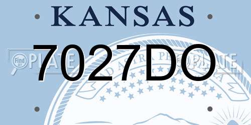 7027DO Kansas License Plate