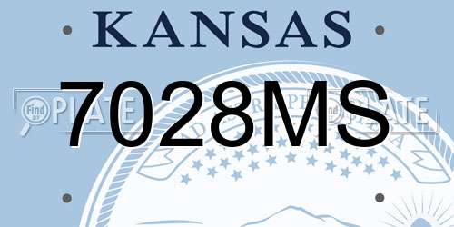 7028MS Kansas License Plate