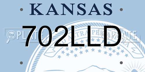 702LLD Kansas License Plate