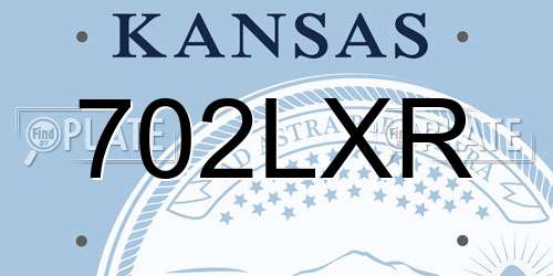 702LXR Kansas License Plate