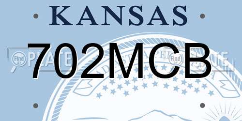 702MCB Kansas License Plate