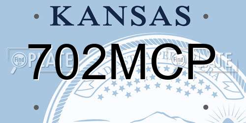 702MCP Kansas License Plate