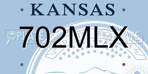 702MLX Kansas License Plate