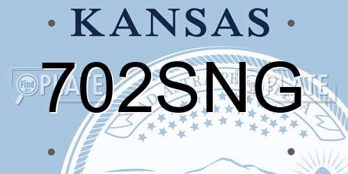 702SNG Kansas License Plate