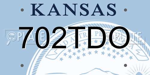702TDO Kansas License Plate