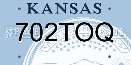 702TOQ Kansas License Plate