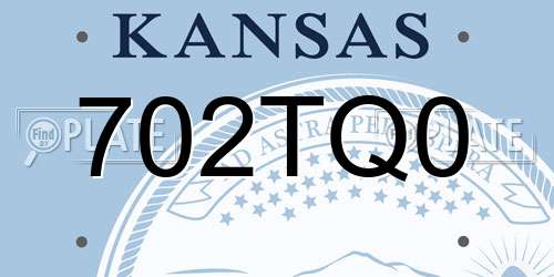 702TQ0 Kansas License Plate