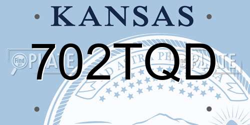 702TQD Kansas License Plate