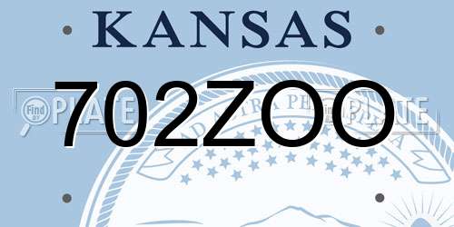 702ZOO Kansas License Plate