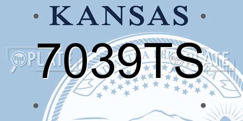 7039TS Kansas License Plate