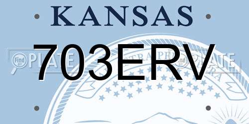 703ERV Kansas License Plate