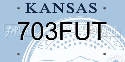 703FUT Kansas License Plate