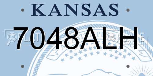 7048ALH Kansas License Plate