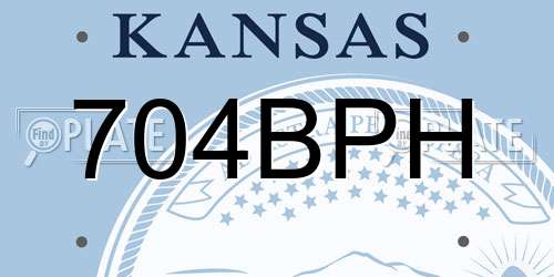 704BPH Kansas License Plate