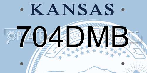 704DMB Kansas License Plate