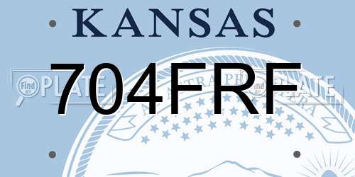 704FRF Kansas License Plate