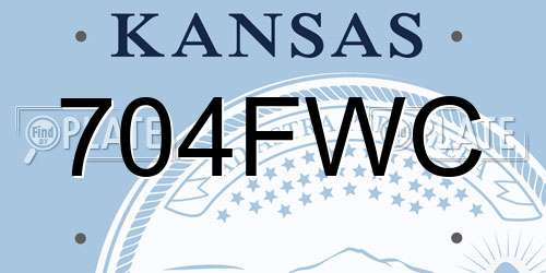 704FWC Kansas License Plate