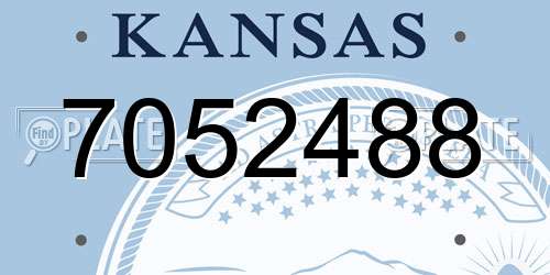 7052488 Kansas License Plate