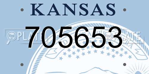705653 Kansas License Plate