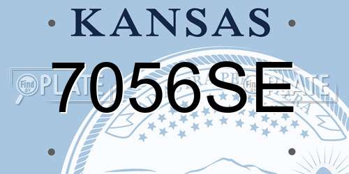 7056SE Kansas License Plate