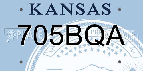 705BQA Kansas License Plate