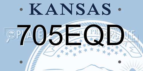 705EQD Kansas License Plate