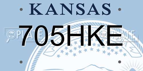 705HKE Kansas License Plate