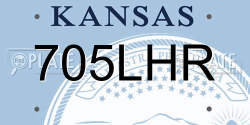705LHR Kansas License Plate
