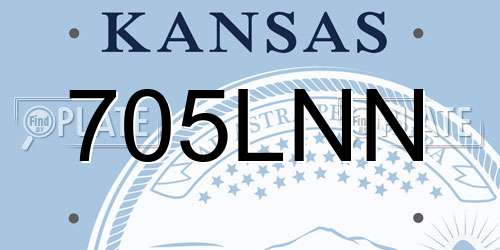 705LNN Kansas License Plate