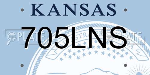 705LNS Kansas License Plate