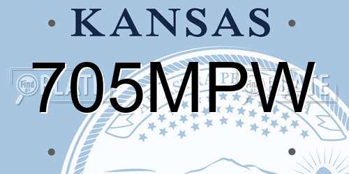 705MPW Kansas License Plate