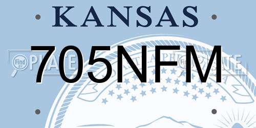 705NFM Kansas License Plate
