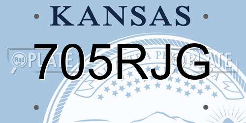 705RJG Kansas License Plate