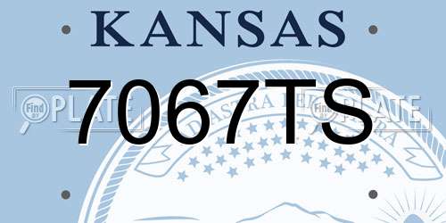 7067TS Kansas License Plate