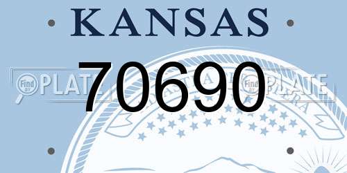 70690 Kansas License Plate