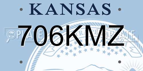 706KMZ Kansas License Plate