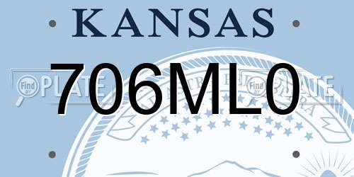 706ML0 Kansas License Plate
