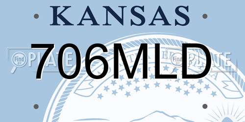 706MLD Kansas License Plate
