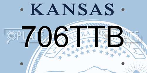 706TTB Kansas License Plate