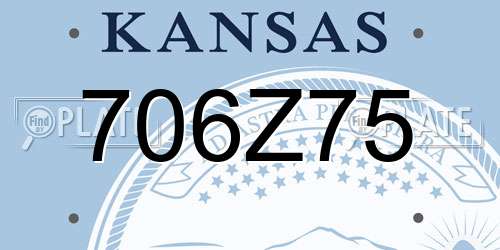 706Z75 Kansas License Plate