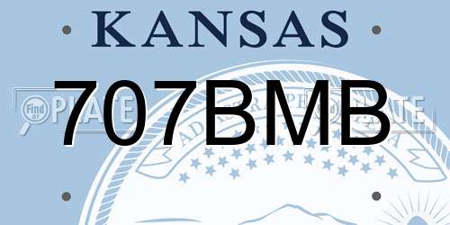 707BMB Kansas License Plate
